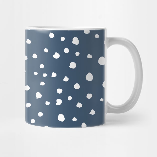 Navy Blue Dalmatian Spots, Dalmatian Dots, Dotted by Jelena Dunčević